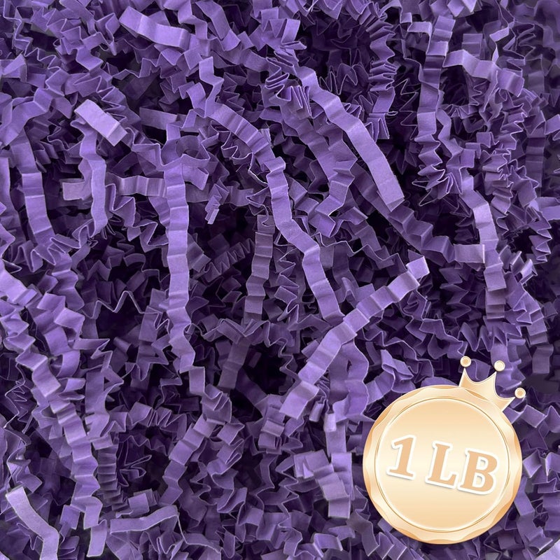 Zankubom 1 LB Deep Purple Crinkle Cut Paper Shred Filler Great for Gift Wrapping, Deep Purple Basket Fillers, Birthday, Gift Wrapping, Anniversary, Halloween Thanksgiving Christmas Party Decor Filling Supplies - Image 1
